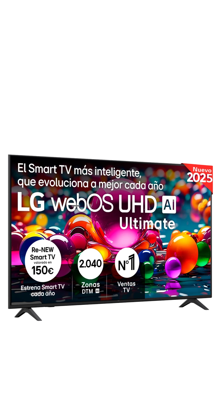 lg smartv ua75 4k negro Frontside
