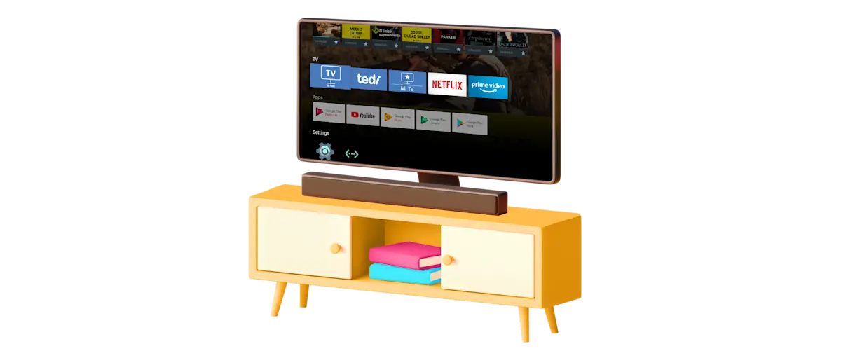 dibujo de un televisor mostrando las opciones de tv de telecable