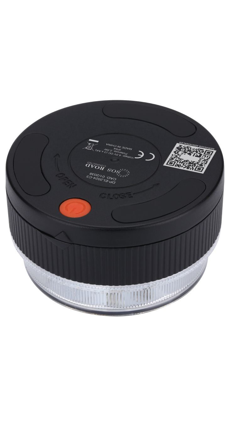 baliza led v16 conectada dgt2025 negro Front