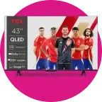 icono fondo rosa foto tv