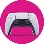 icono fondo rosa foto gaming