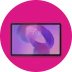 icono fondo rosa foto tablet